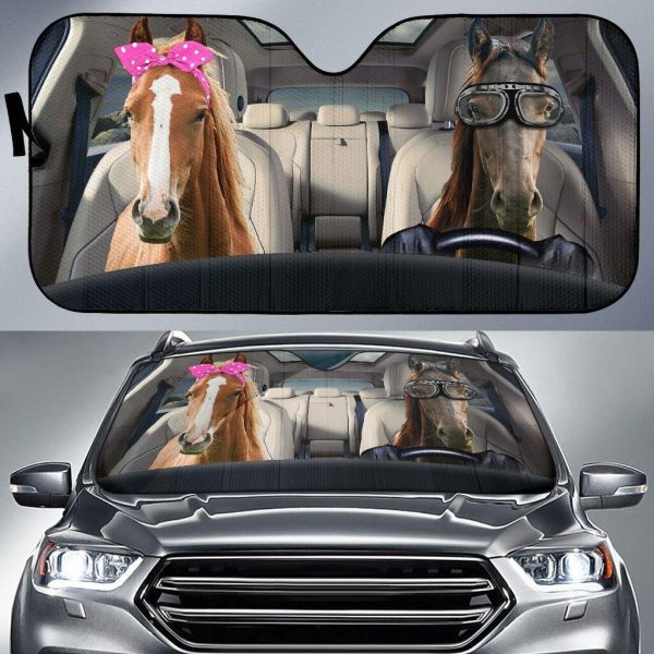 Horse Driver Car Auto Sun Shade