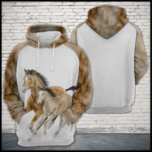 Horse Family 3D Printed Hoodie/Zipper Hoodie