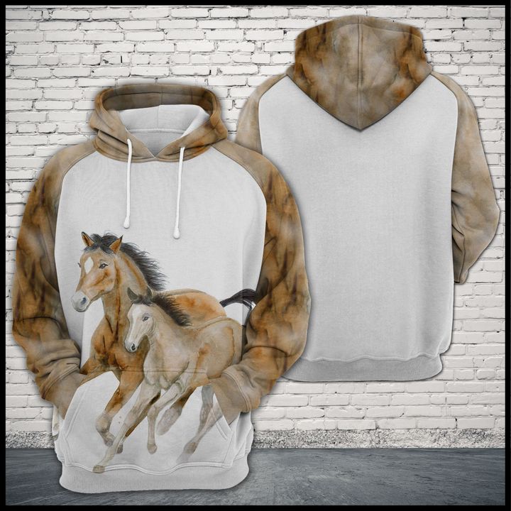 Horse Family 3D Printed Hoodie/Zipper Hoodie Horse Family 3D Printed Hoodie/Zipper Hoodie