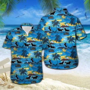 Horse Hawaiian Shirt Summer Button Up