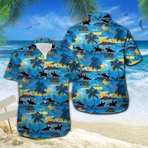 Horseback Riding Hawaiian Shirt Summer Button Up