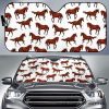 Horses Running Pattern Car Auto Sun Shade