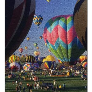 Hot Air Balloon Festival, Colorful Jigsaw Puzzle Set