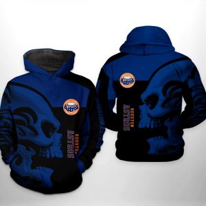 Houston Astros MLB Skull 3D Printed Hoodie/Zipper Hoodie