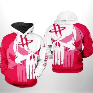 Houston Rockets NBA Team Skull 3D Printed Hoodie/Zipper Hoodie