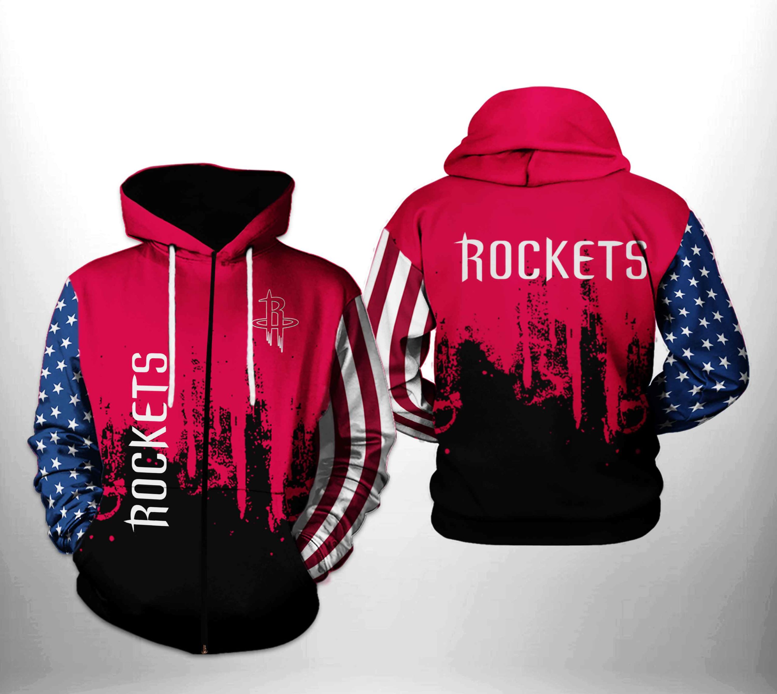 Houston Rockets NBA Team US 3D Printed Hoodie/Zipper Hoodie Houston Rockets NBA Team US 3D Printed Hoodie/Zipper Hoodie