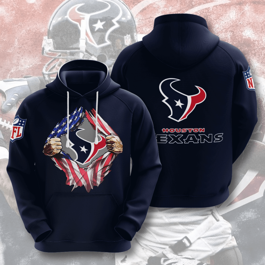 Houston Texans American Football 3D Printed Hoodie/Zipper Hoodie Houston Texans American Football 3D Printed Hoodie/Zipper Hoodie