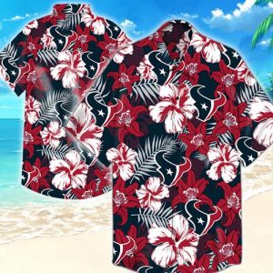 Houston Texans Flower Hawaiian Shirt Summer Button Up