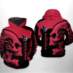 Houston Texans NFL Skull 3D Printed Hoodie/Zipper Hoodie