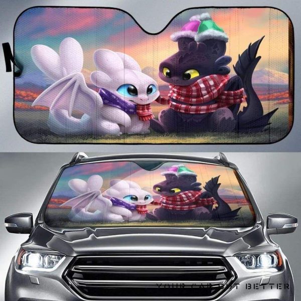 How To Train Your Dragon Love Car Auto Sun Shade