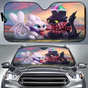 How To Train Your Dragon Loves Car Auto Sun Shade
