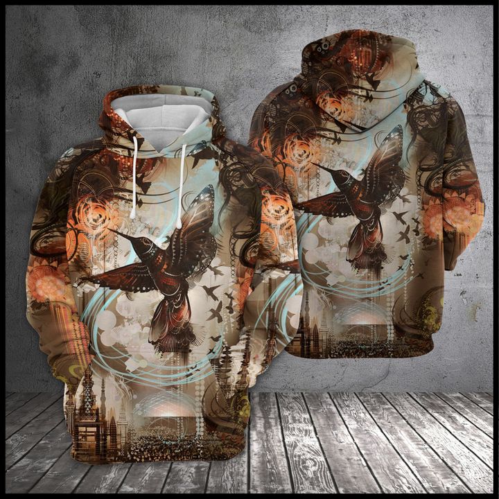 Hummingbird 3D Printed Hoodie/Zipper Hoodie Hummingbird 3D Printed Hoodie/Zipper Hoodie