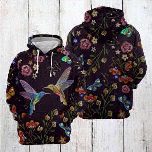 Hummingbird Garden 3D Printed Hoodie/Zipper Hoodie
