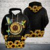 Hummingbird With Sunflower 3D Printed Hoodie/Zipper Hoodie