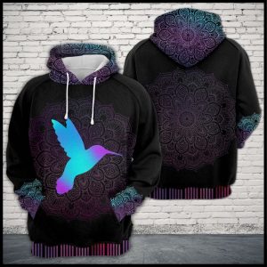 Hummingbird Zen Pattern 3D Printed Hoodie/Zipper Hoodie