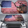 Hunting American Flag Car Auto Sun Shade