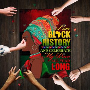 I Am Black History, Black Woman Jigsaw Puzzle Set