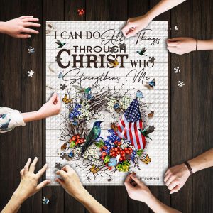 I Can Do All Things Through Christ Hummingbird Jigsaw Puzzle Set