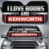 I Love Boobs And Kenworth Car Auto Sun Shade