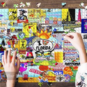 I Love Florida Jigsaw Puzzle Set