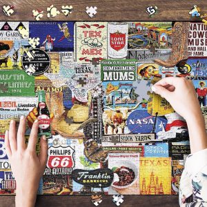 I Love Texas Jigsaw Puzzle Set