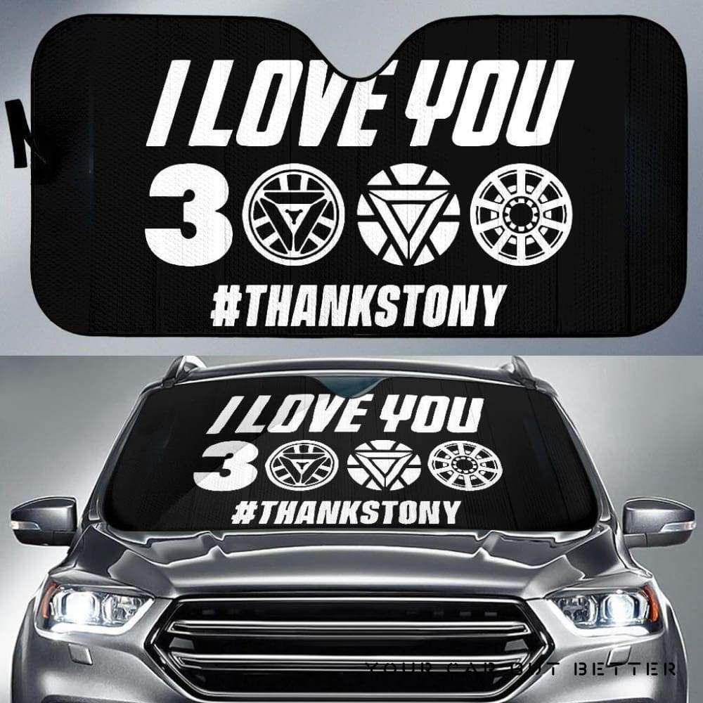 I Love You 3000 Thanks Tony Car Auto Sun Shade I Love You 3000 Thanks Tony Car Auto Sun Shade