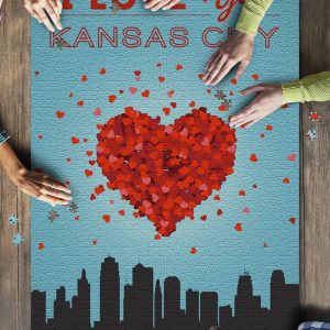 I Love You Kansas City, Missouri Jigsaw Puzzle Set