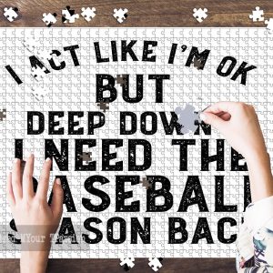 I Need The Baseball Jigsaw Puzzle Set