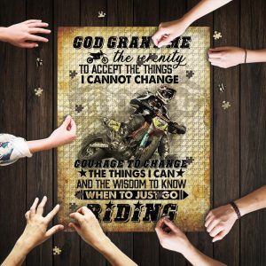 I Ride To Feel Strong Motocross Jigsaw Puzzle Set