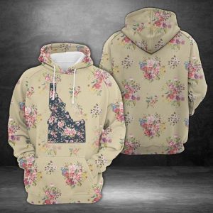 Idaho Floral Vintage 3D Printed Hoodie/Zipper Hoodie