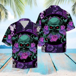 Impressive Skull Hawaiian Shirt Summer Button Up