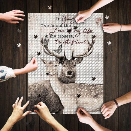 In You I Have Found The Love Of My Life & My Closest, Truest Friend, Buck And Doe Jigsaw Puzzle Set In You I Have Found The Love Of My Life & My Closest, Truest Friend, Buck And Doe Jigsaw Puzzle Set
