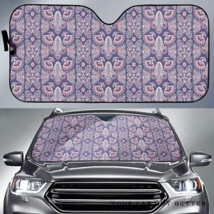 Indian Batik Style Pattern Car Auto Sun Shade