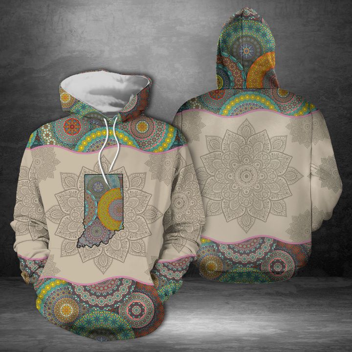 Indiana Mandala 3D Printed Hoodie/Zipper Hoodie Indiana Mandala 3D Printed Hoodie/Zipper Hoodie