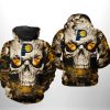 Indiana Pacers NBA Skull 3D Printed Hoodie/Zipper Hoodie