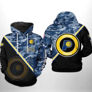 Indiana Pacers NBA US Camo Team 3D Printed Hoodie/Zipper Hoodie