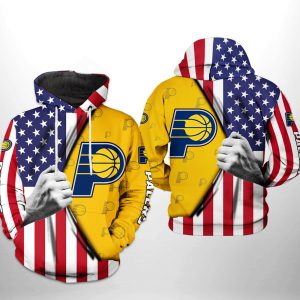 Indiana Pacers NBA US Flag Team 3D Printed Hoodie/Zipper Hoodie