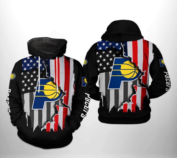 Indiana Pacers NBA US Flag Team 3D Printed Hoodie/Zipper Hoodie