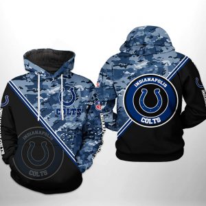 Indianapolis Colts NFL Camo Team 3D Printed Hoodie/Zipper Hoodie