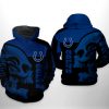 Indianapolis Colts NFL Skull 3D Printed Hoodie/Zipper Hoodie