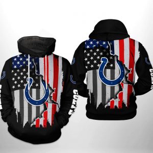 Indianapolis Colts NFL US Flag Team 3D Printed Hoodie/Zipper Hoodie