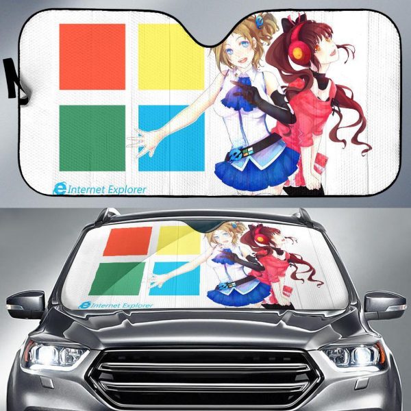 Inori Aizawa Internet Explorer Anime Car Auto Sun Shade