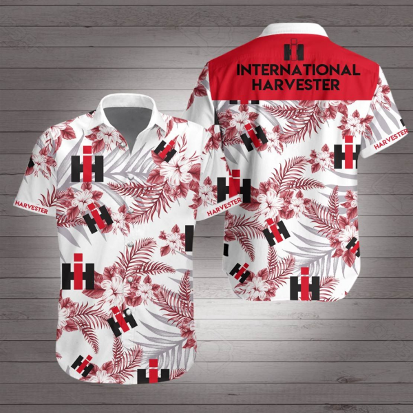 International Harvester U Hawaiian Shirt Summer Button Up