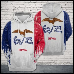 Iowa Flag 3D Printed Hoodie/Zipper Hoodie