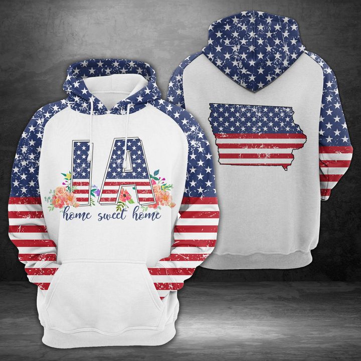 Iowa Home Sweet Home 3D Printed Hoodie/Zipper Hoodie Iowa Home Sweet Home 3D Printed Hoodie/Zipper Hoodie