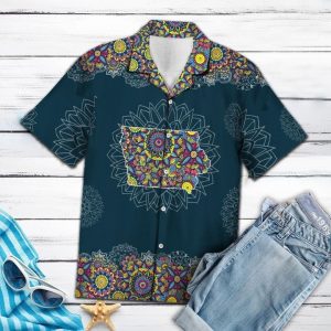 Iowa Mandala Hawaiian Shirt Summer Button Up