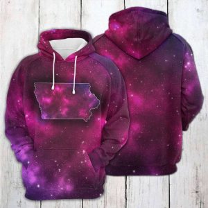 Iowa Purple Galaxy 3D Printed Hoodie/Zipper Hoodie