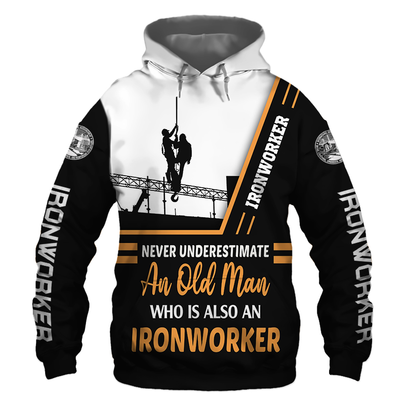 Ironworker Never Underestimate an Old Man 3D Printed Hoodie/Zipper Hoodie Ironworker Never Underestimate an Old Man 3D Printed Hoodie/Zipper Hoodie