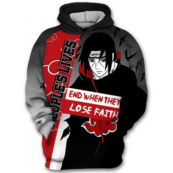 Itachi Uchiha Naruto Uzumaki Naruto 3D Printed Hoodie/Zipper Hoodie