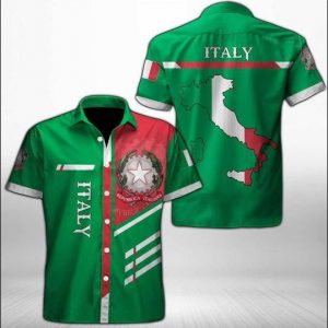 Italy Map Hawaiian Shirt Summer Button Up